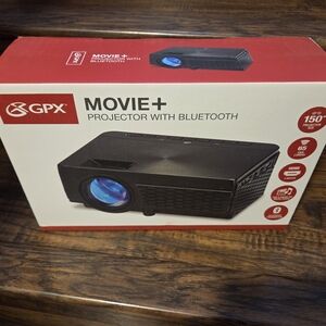 GPX Movie+ Black Projector with Bluetooth